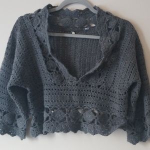 Anthopologie Knit Crop Sweater